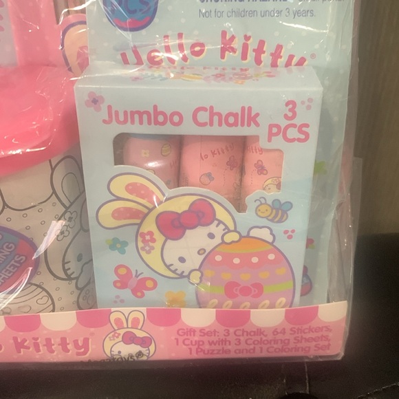 New Hello Kitty Pastel Pink & Blue Build Your Own Gift Basket 5 Piece Set - Picture 2 of 11